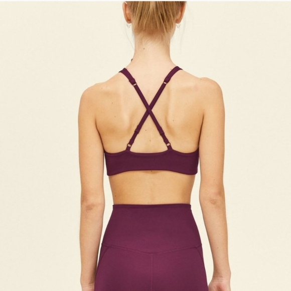 Girlfriend Collective Caramel/Gold Topanga Bra Top #1001 Yoga Athleisure sz S - Picture 8 of 8